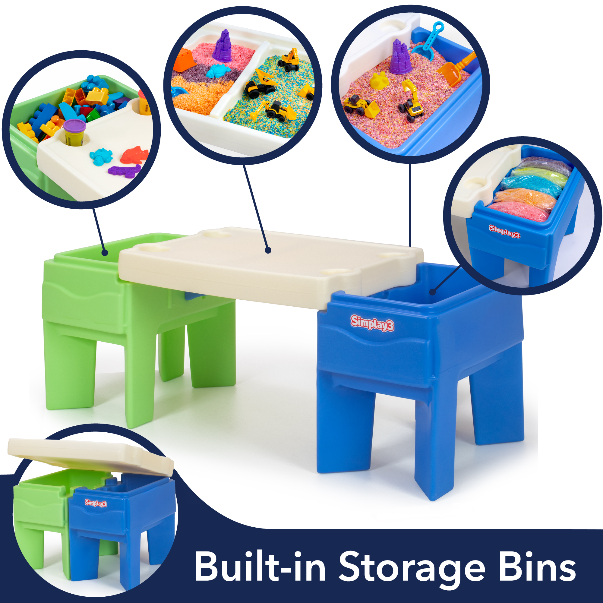 Simplay3 In and Out Activity Table, sensory table