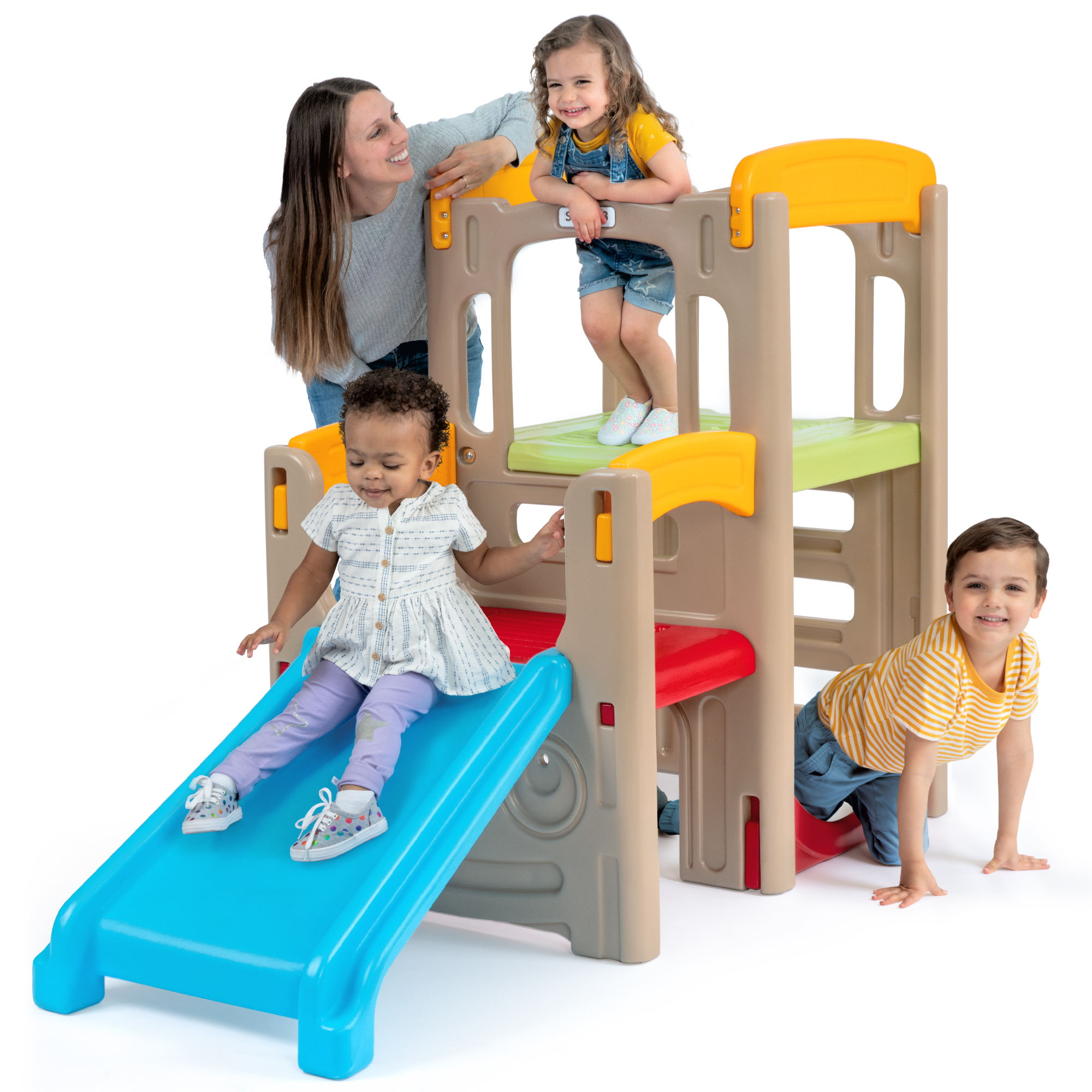 young explorers indoor and outdoor adventure climber playset for toddlers and kids