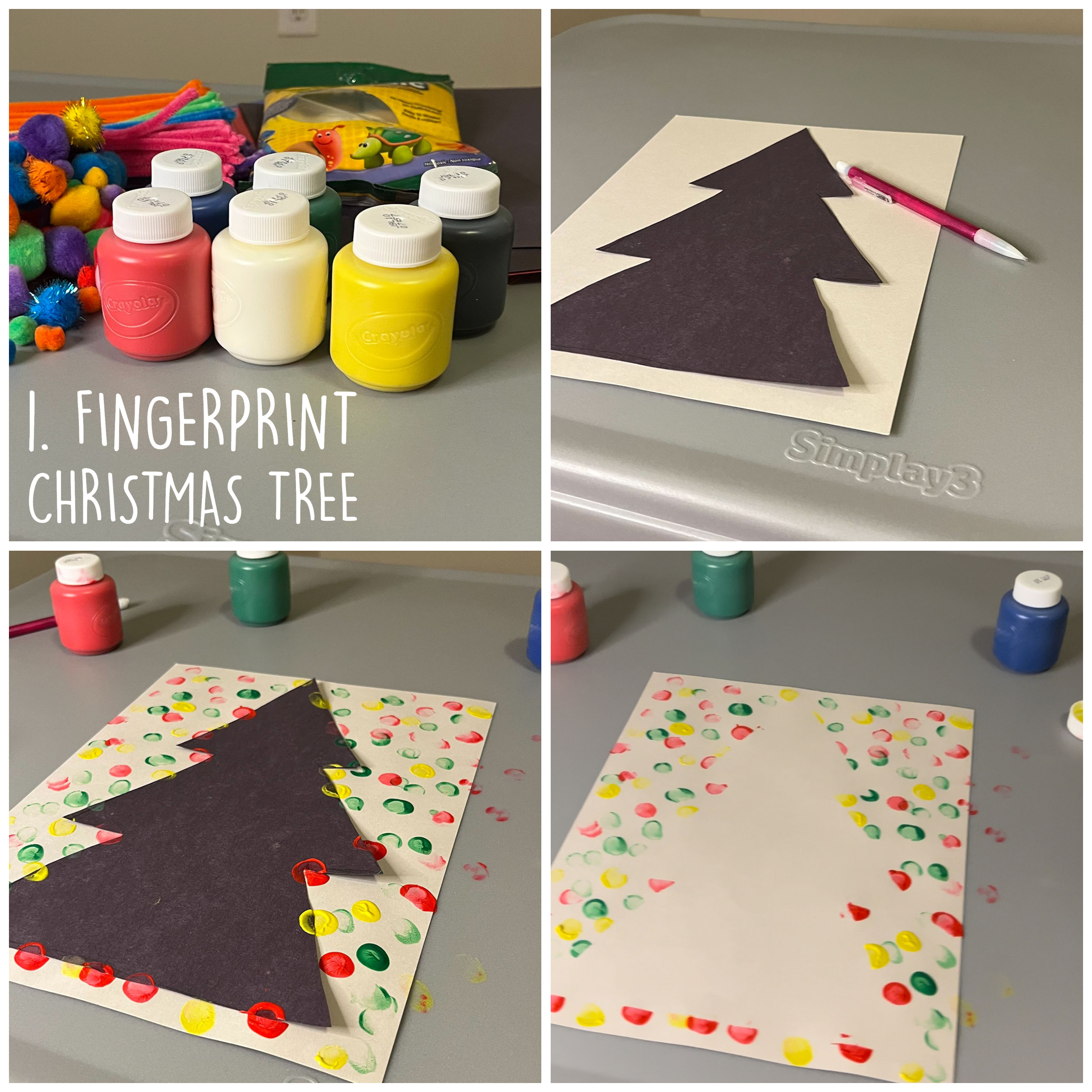 Simplay3 Fingerprint Christmas Tree Craft