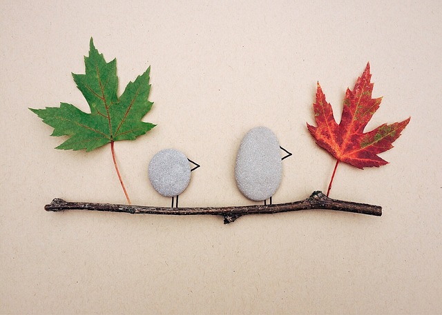 Fall leaf and rock craft