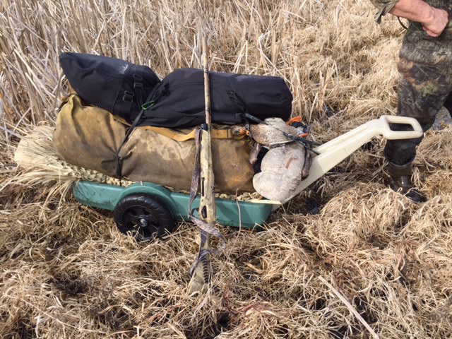 Easy Haul Flat Bed Cart in the field for hunting