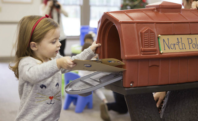 Mail your letter to Santa in the Rustic Barn Mailbox from Simplay3