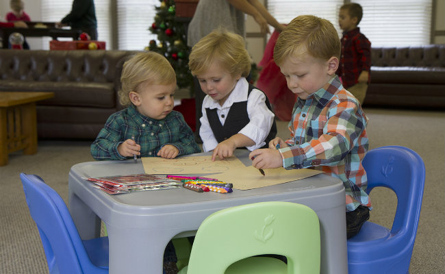 Play Around Table & Chairs is durable and fits multiple kids