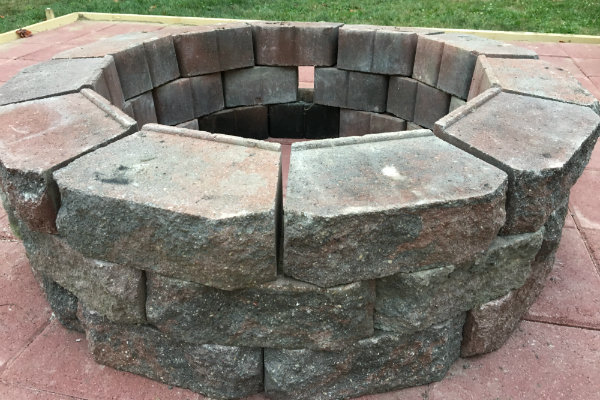 Third and final ring of DIY fire pit