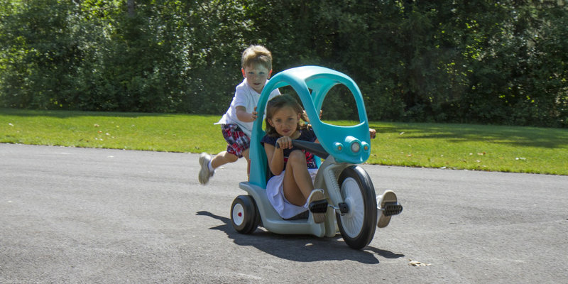 Work on gross motor development when playing outside